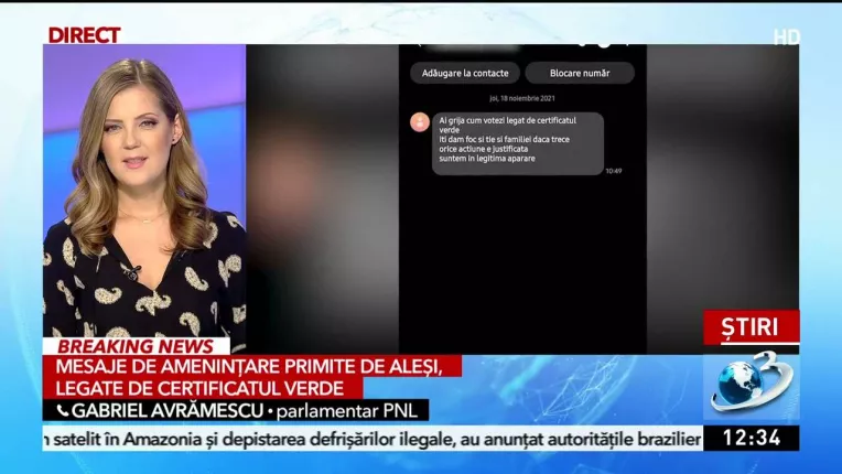 Mesaje de amenintare primite de parlamentari: "Ai grija cum votezi legat de certificatul verde!"