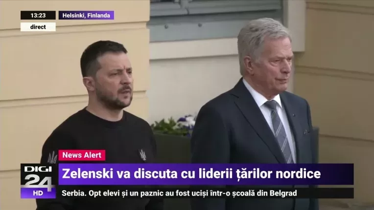 Volodimir Zelenski este in vizita in Finlanda